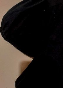 Black Short Sleeve Button-Up Top
