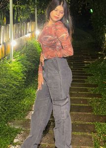 Stylish Grey Cargo Pants