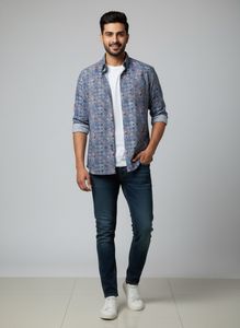 Trending Moroccan Patterned Men's Casual Shirt