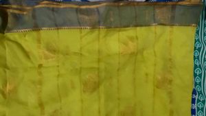 Beautiful chanderi silk  Saree with Gold Print