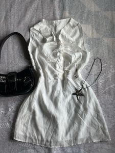 Cute White Mini Dress (XS)