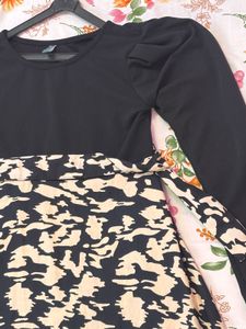 Stylish Black &amp; Patterned Dress