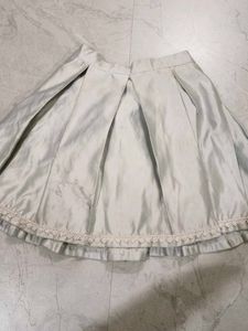 Pleated A-Line Skirt with Lace for 10, 11 year