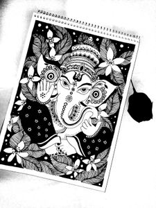 🖤 Lord Ganesha Matte Print (A4 Size) 🖤