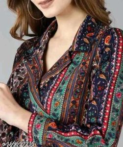 Stylish Printed Wrap Top