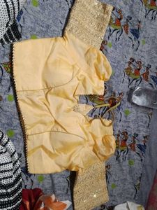 Elegant Golden yellow Sequined Blouse