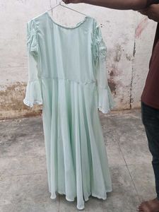Elegant Mint Green Ethnic Gown