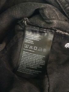 h&amp;m black denim shorts