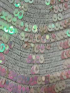 Sparkling Sequin Fringe Top free size