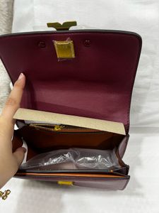 Tory Burch Burgundy Leather Crossbody Bag