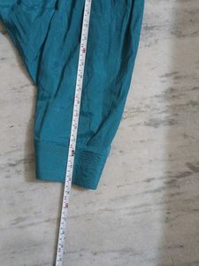 Teal Soft Crepe Silk Patiala Salwar Pants only