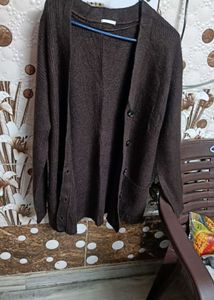 Brown Cardigan Sweater with pocket