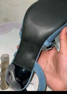 Denim Slingback Heels