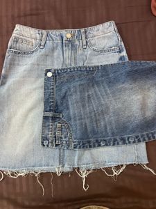 Two toned Denim skirt