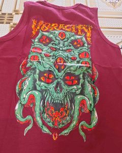 Men's Burgundy Graphic Tank Top