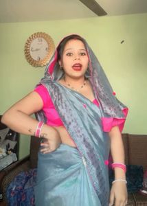 Elegant Grey Saree with Pink Dots
