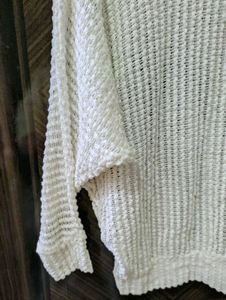 Elegant Off-White Knit Sweater