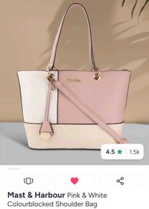 Chic Color Block Tote Handbag