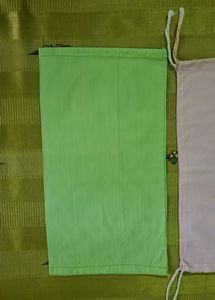 2 Small round pillow / Bolster Covers: pink green