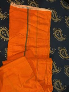 Dhoti And Cahami orange Color