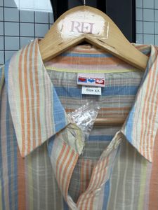 Striped Short Sleeve Button-Up Shirt