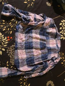 Casual cropped Plaid Button-Up Shirt