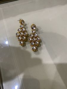 Royal Kundan Pearl Multi Layer Necklace Earing Set