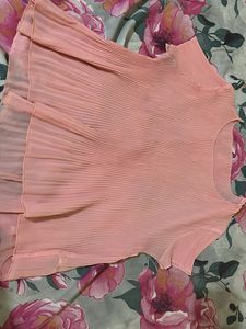 Pleated Pink Tunic Top