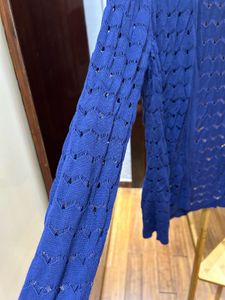 Elle Blue Knit Cardigan - Size M