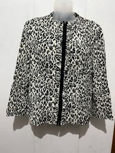 Leopard Print Zip-Up Jacket