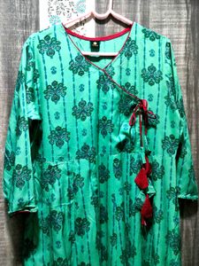 Green Printed Kurta