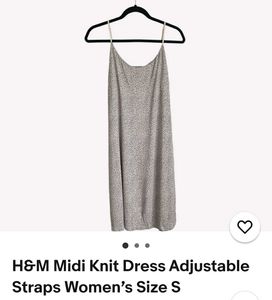 H&amp;M Lightweight Printed Spaghetti Strap Dress