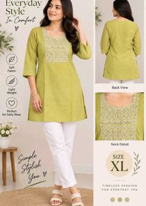 Stylish Embroidered Cotton Kurta