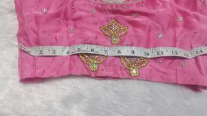 Exquisite Pink Embroidered Saree