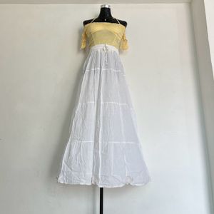 White Tiered skirt