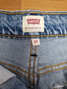 Levi's High-Waisted Distressed Denim Shorts