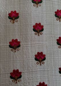 Men's Cream shervani with Red Floral Print