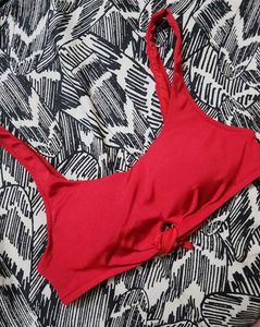 Vibrant Red Hot Bikini Top 🔥