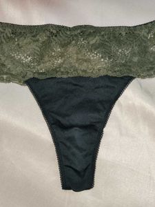 Lace Trim Thong Panty