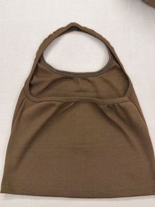 Ribbed Halter Neck Crop Top