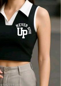 Green Collared Crop Top