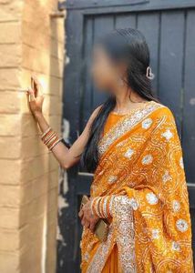 Vibrant Orange Embroidered Saree