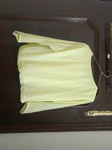 Sheer Yellow Long Sleeve Top