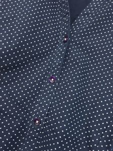 Stylish Navy Polka Dot Top