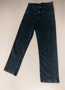 Charcoal Grey Straight Comfortable Jeans (Woman)