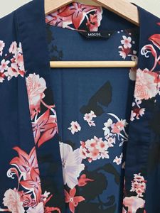 Floral Open Front Kimono Jacket
