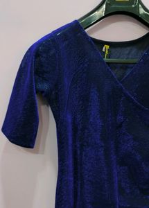 Blue Velvet Dress