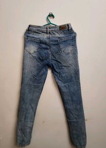 Stylish Distressed Blue Jeans