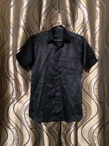 Unisex Black Satin T- Shirt