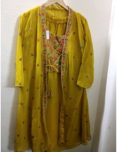 Pink Ethnic Kurta Set with Jacket